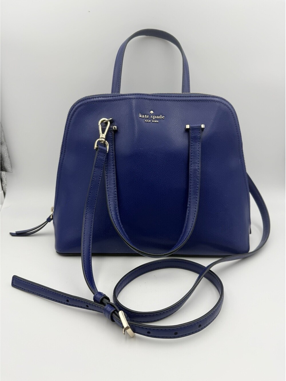 Kate Spade New York Cedar Street Maise Scratch Resistant Leather Blue Handbag